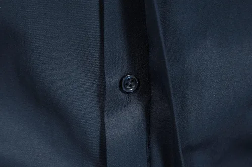 Vista 4 de VANCOOG Camisas de vestir de manga larga con cuello de banda, para hombre