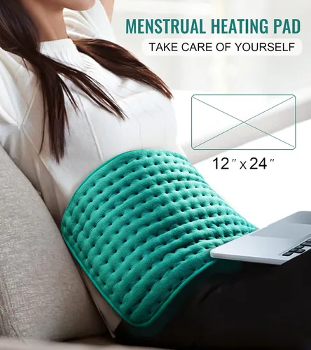 Vista 4 de Almohadillas térmicas eléctricas para aliviar el dolor de espalda, cuello y hombros, regalos para mujeres, hombres, mamá, papá, Navidad, día