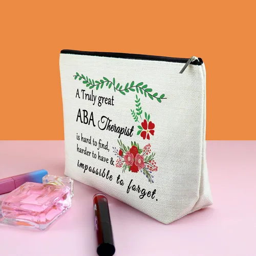 Vista 3 de ABA Therapeut, regalo de agradecimiento para terapeuta, bolsa de maquillaje, terapeuta de comportamiento, regalo de agradecimiento para mujeres
