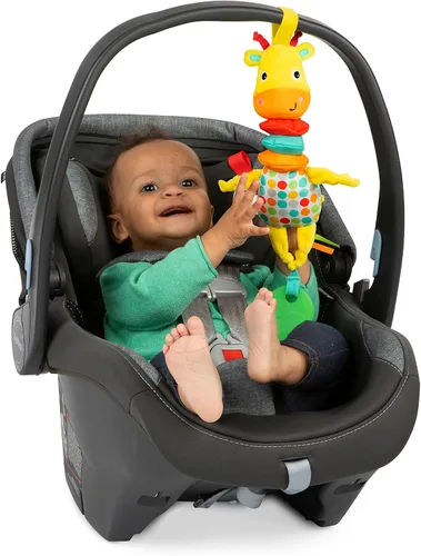 Vista 2 de Bright Starts Pull, Play & Boogie - Juguete de actividad musical para cochecito - Jirafa - Unisex, Recién Nacido +