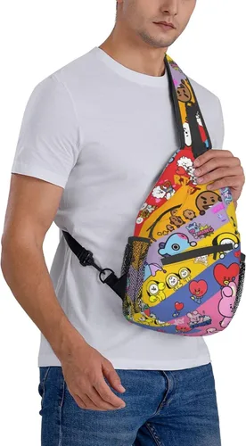 Vista 8 de SSNDFVY Bolso bandolera de gran capacidad para mujeres y hombres, bolso cruzado, bolso de hombro, bolsas de pecho para viajes, senderismo, gimnasio