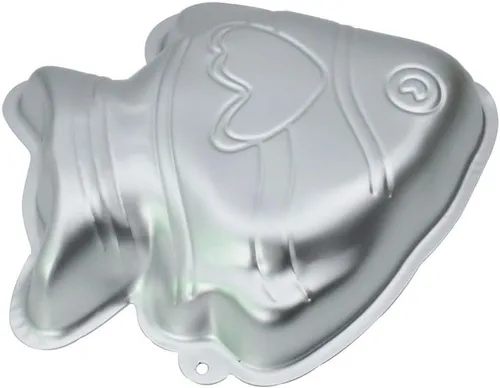 Vista 2 de WOBATOY Wotoy - Molde para hornear pasteles de pescado de aluminio, 10 pulgadas