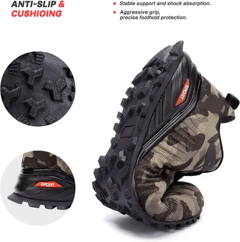 Vista 6 de Kricely Zapato deportivo para hombre, para correr, caminar, hacer senderismo y entrenamiento funcional, para exteriores, calzado informal de hombre
