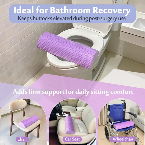 Vista 6 de AOSSA BBL - Almohada elevadora de inodoro, cojín de asiento de inodoro para recuperación brasileña de levantamiento de glúteos, almohadas elevadoras