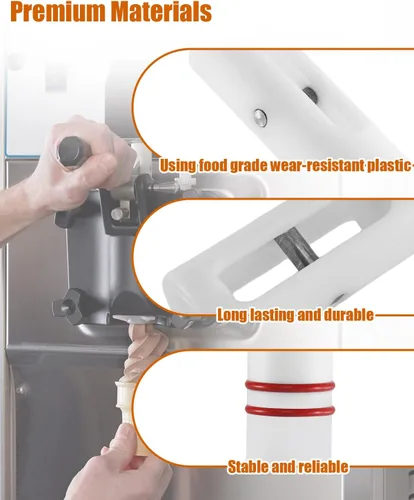 Vista 5 de 3 piezas de 6.3 in de varilla de válvula accesorio apto para máquinas de helado Vevor Soft Serve, accesorios para máquina de helado, piezas