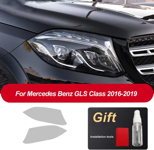 Vista 2 de JCAKES Car Headlight Protective Film Front Light Transparent TPU Sticker ，for Mercedes Benz GLS GLB G GLK V Class 2013-Present