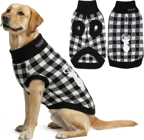 Vista 23 de Parisian Pet Suéteres de Navidad para Perros - Tipo Pullover, Suéter Azul para Perro con Cuello de Tortuga - Suéter Grueso de Punto Trenzado