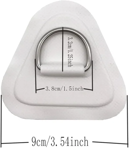 Vista 3 de 4 piezas de almohadilla/parche D anillos para PVC inflable barco canoa balsa acero inoxidable anillo en D Dinghy Kayak tabla de surf tabla de remo