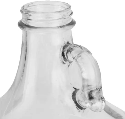 Vista 2 de Jarra de vidrio transparente de 1 galón (128 oz) con tapa de 1.496 in - Paquete de 6 Envío rápido el mismo día