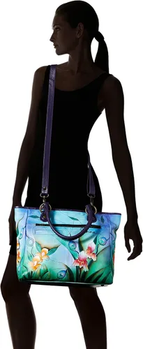 Vista 6 de Anna by Anuschka - Bolso de mano para mujer, de piel auténtica, grande, diseño clásico