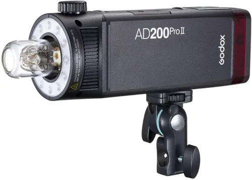 Vista 3 de Godox AD200 PRO II TTL Kit de flash de bolsillo con cabezales de flash H200J II y H200 II, pantalla a color y lámpara de modelado LED Pantalla a
