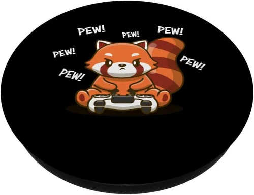 Vista 2 de PopSockets de panda rojo intercambiable PopGrip