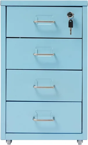 Vista 10 de TFCFL 4 Drawer Metal File Cabinet, 11.02lb/Drawer,Lockable Top(Black)