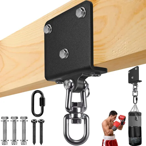 Vista 13 de Dolibest Colgador de vigas de acero resistente, soporte para bolsa pesada, colgador de bolsa pesada I Beam para percha de saco de boxeo