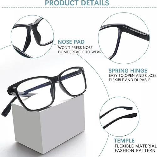 Vista 3 de Lentes progresivos de lectura con multienfoque para mujeres, bloqueo de luz azul, lectores de computadora para damas con bisagra de resorte.