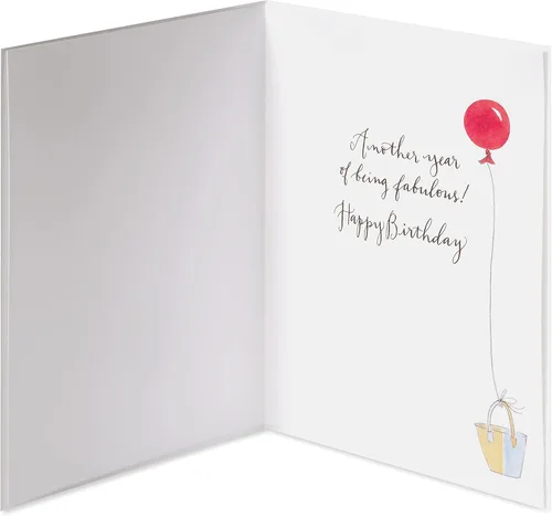 Vista 2 de Papyrus Tarjeta de cumpleaños para ella (Otro año de ser fabuloso)
