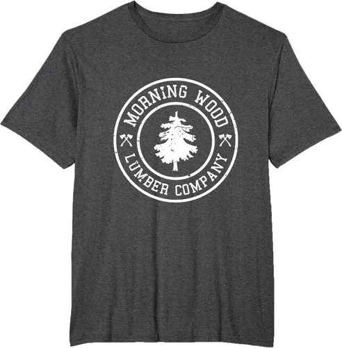 Vista 14 de Camiseta de madera de la mañana cómica Lumber Company Tee T-Shirt Negro