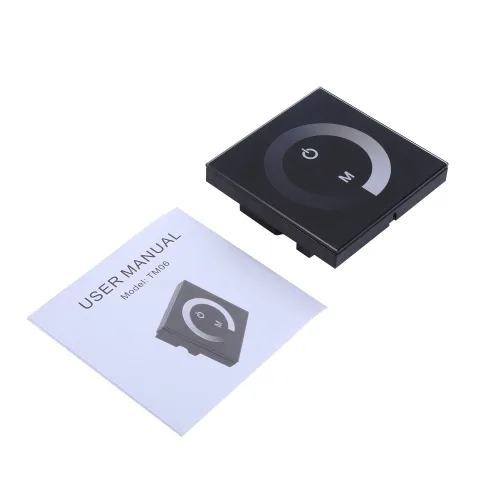 Vista 7 de Interruptor de atenuación LED, interruptor de luz táctil de montaje en pared, controlador de panel táctil de un solo color para tira de luz LED, CC