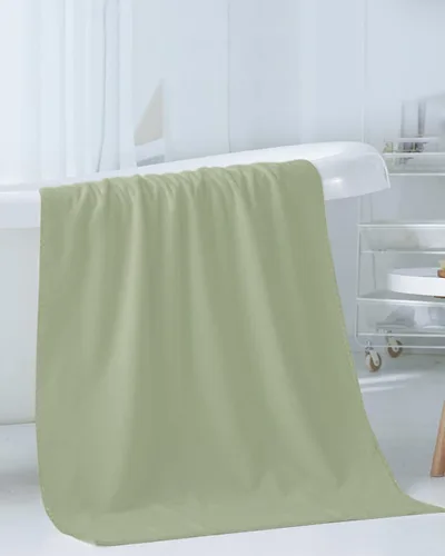 Vista 3 de Juego de toallas de baño verde salvia para baño, toallas de lujo, regalos para mujeres, secado rápido, playa, cocina, mano, cabello, cara, yoga