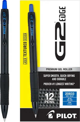 Vista 11 de PILOT G2 Edge - Bolígrafos de gel premium surtidos, bolígrafos de punta fina de 0.7 mm, experiencia de escritura sensorial, caja de 8