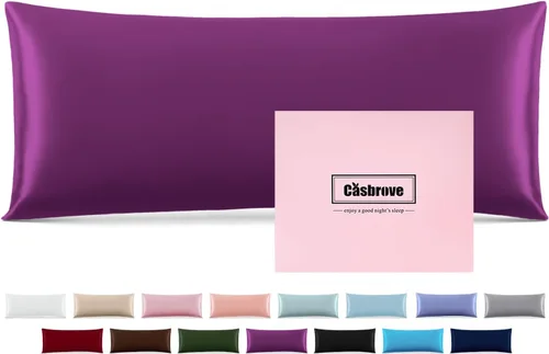 Vista 36 de Fundas de almohada de seda con cremallera, funda de almohada de morera, azul bebé, estándar, 1 unidad 20x26 Silk Pillowcase for Hair and