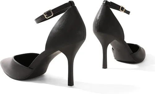 Vista 3 de DREAM PAIRS Zapatos de tacón alto para mujer, con tiras cerradas, correa en el tobillo, puntera puntiaguda, tacón D'Orsay para boda, fiesta, zapatos
