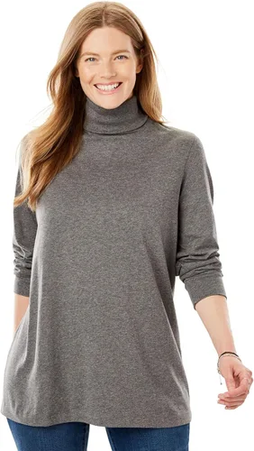 Vista 19 de Camisa algodón, cuello de tortuga, talla grande, Perfecta, para mujer. Banana