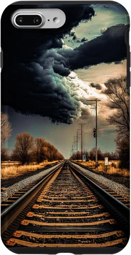 Vista 12 de Railroad Train Tracks Storm - Carcasa para iPhone 17