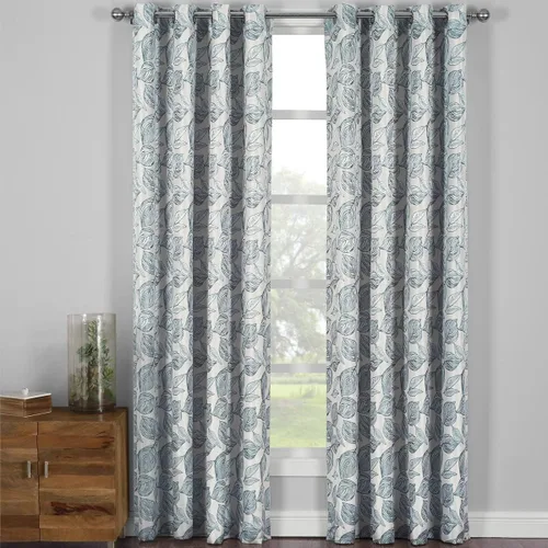 Vista 3 de Royal Hotel Bedding Catalina - Panel de cortina jacquard con ojales superiores, juego de 2 paneles, 108 x 63 pulgadas, par