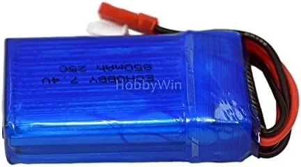 Vista 6 de 7.4V 2S 850mAh 25C LiPO Batería JST Plug para FPV Drone RC Modelo Avión Helicóptero