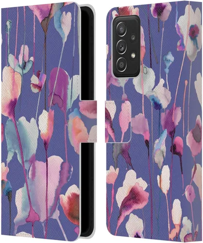 Vista 179 de Head Case Designs Officially Licensed Ninola Abstract Poppies Lilac Floral Leather Wallet Case Compatible with Samsung Galaxy A07 4G