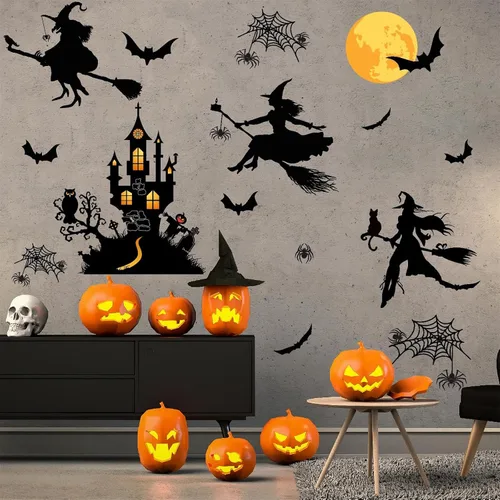 Vista 12 de 5 carteles de metal de Halloween para patio, decoraciones al aire libre, arte de metal negro, estacas de patio, esqueleto reutilizable, letrero