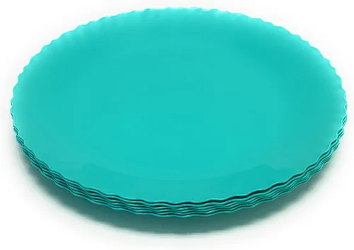 Vista 44 de Mintra Home Colección Curly (Plato de 9.75 pulgadas - 12 piezas, Azul)