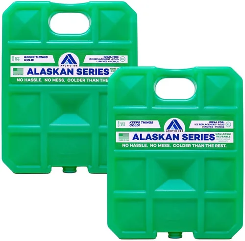 Vista 9 de Arctic Ice Bolsa de hielo reutilizable de larga duración de la serie Alaskan, se congela a 32 ° Fahrenheit, mantiene los alimentos y bebidas frescos