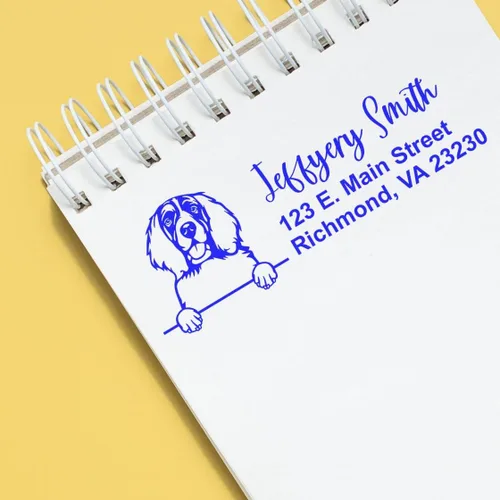 Vista 109 de American Bulldog Stamp Duo, Custom Return Address for Dog Lovers, Personalized Mail Mark for Letters and Cards