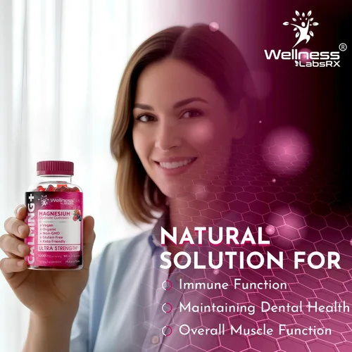 Vista 6 de Gomitas de glicinato de magnesio, 1000 mg - Suplemento de magnesio para apoyar la relajación, la salud del corazón - Gomitas de magnesio calmadas