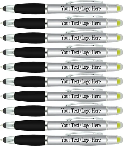 Vista 9 de SyPen Bolígrafos personalizados con resaltador de gel y lápiz capacitivo, paquete de 200 unidades, impresión a granel, resaltador bíblico de 3