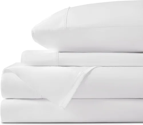 Vista 7 de LBRO2M Juego de sábanas de 100% algodón egipcio de 1200 hilos, tamaño matrimonial, juego de sábanas de 4 piezas, bolsillo profundo de 16 pulgadas