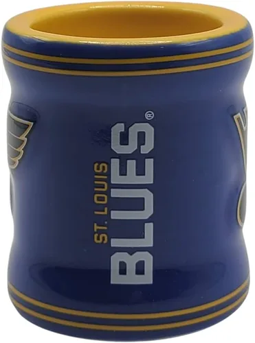 Vista 3 de Boelter Brands Mini taza esculpida de la NHL con licencia de 2 onzas, color espresso/vaso de chupito