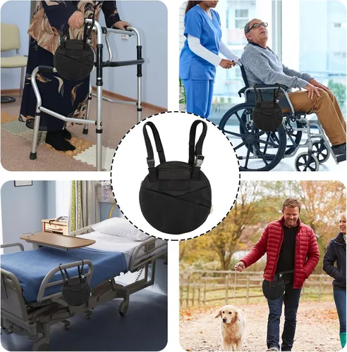 Vista 7 de Foley - Fundas para bolsa de catéter de 67.6 fl oz, funda para bolsa de catéter Foley para silla de ruedas, soporte para bolsa de catéter Foley