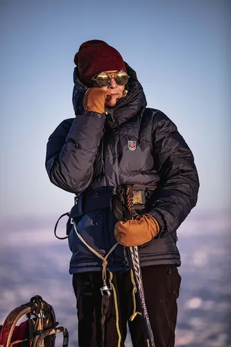 Vista 5 de Hestra Wakayama - Manopla de invierno cálida de piel, inspirada en retro, para esquí, snowboard e invierno