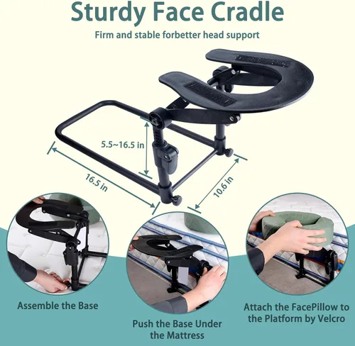 Vista 4 de Reposacabezas de masaje para cama, almohada ajustable para después de cirugía ocular, vitrectomía, reposacabezas de masaje para cama en casa