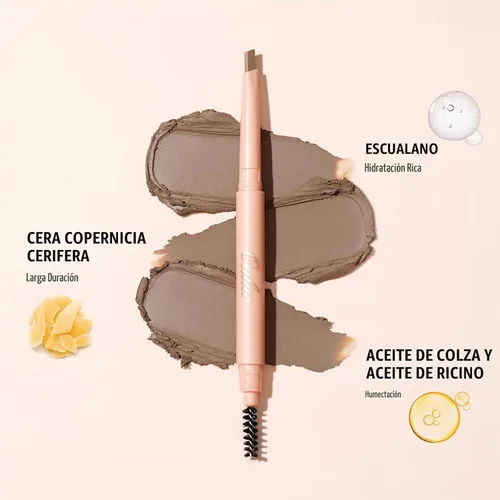 Vista 8 de Oulac Lápiz de cejas rubio, barra retráctil impermeable para cejas con cepillo, de larga duración, resistente a las manchas, vegano y libre de 01