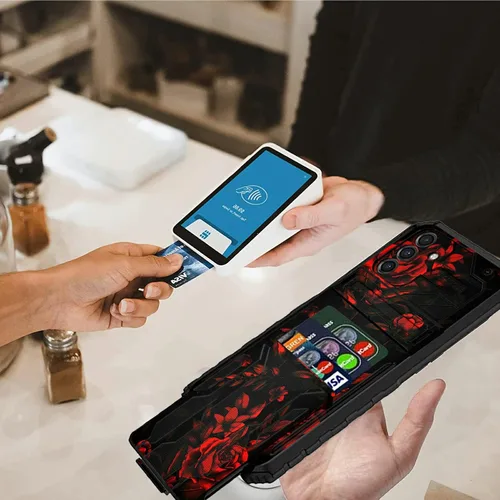 Vista 7 de Funda tipo cartera para Samsung Galaxy A13 5G con tarjetero desmontable (capacidad de 3 tarjetas de crédito) Soporte Kickstand Funda resistente a