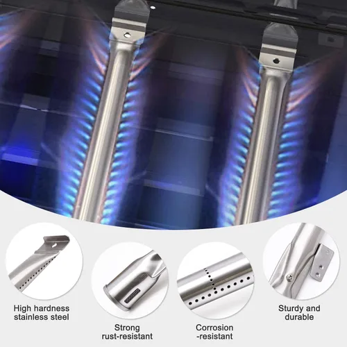 Vista 7 de Hiorucet Piezas de repuesto para parrilla Nexgrill 2 Burner 720-0864, 720-0864M. Reemplazo de placas de calor y quemadores para parrilla Nexgrill