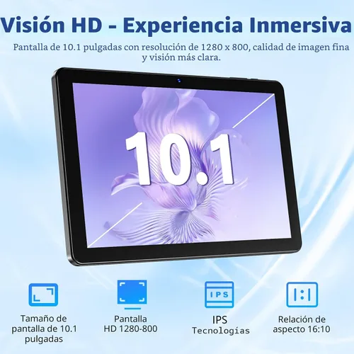 Vista 3 de Tablet de 10 Pulgadas, 2025 Android 15 Tablets, 18GB+128GB, Expansión de 1TB, Tablet Octa-Core Compatible con Widevine L1 con WiFi 6, Batería