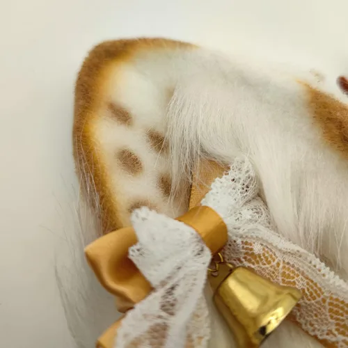 Vista 6 de Faylay Encantadora diadema de reno peludo, accesorios para el cabello de ciervo