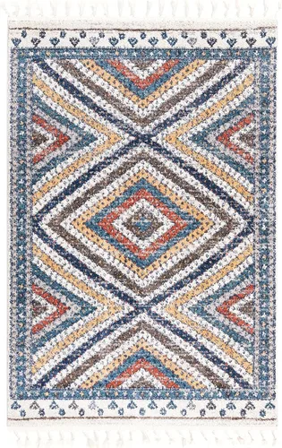 Vista 3 de Unique Loom Aramis Collection - Alfombra rectangular de 4 pies 1 pulgada x 6 pies 1 pulgada, color azul y azul claro