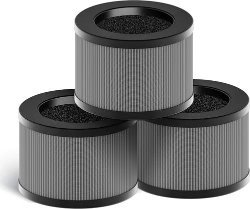 Vista 17 de MK01 y MK06 - Filtro de repuesto True HEPA compatible con purificador de aire Aroeve MK01, MK06, ToLife TZ-K1 y Kloudi DH-JH01, versión estándar