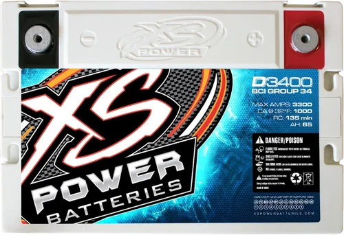 Vista 3 de XS Power D3400 XS Series 12V 3300 Amp AGM Batería de alta salida con tornillo terminal M6.